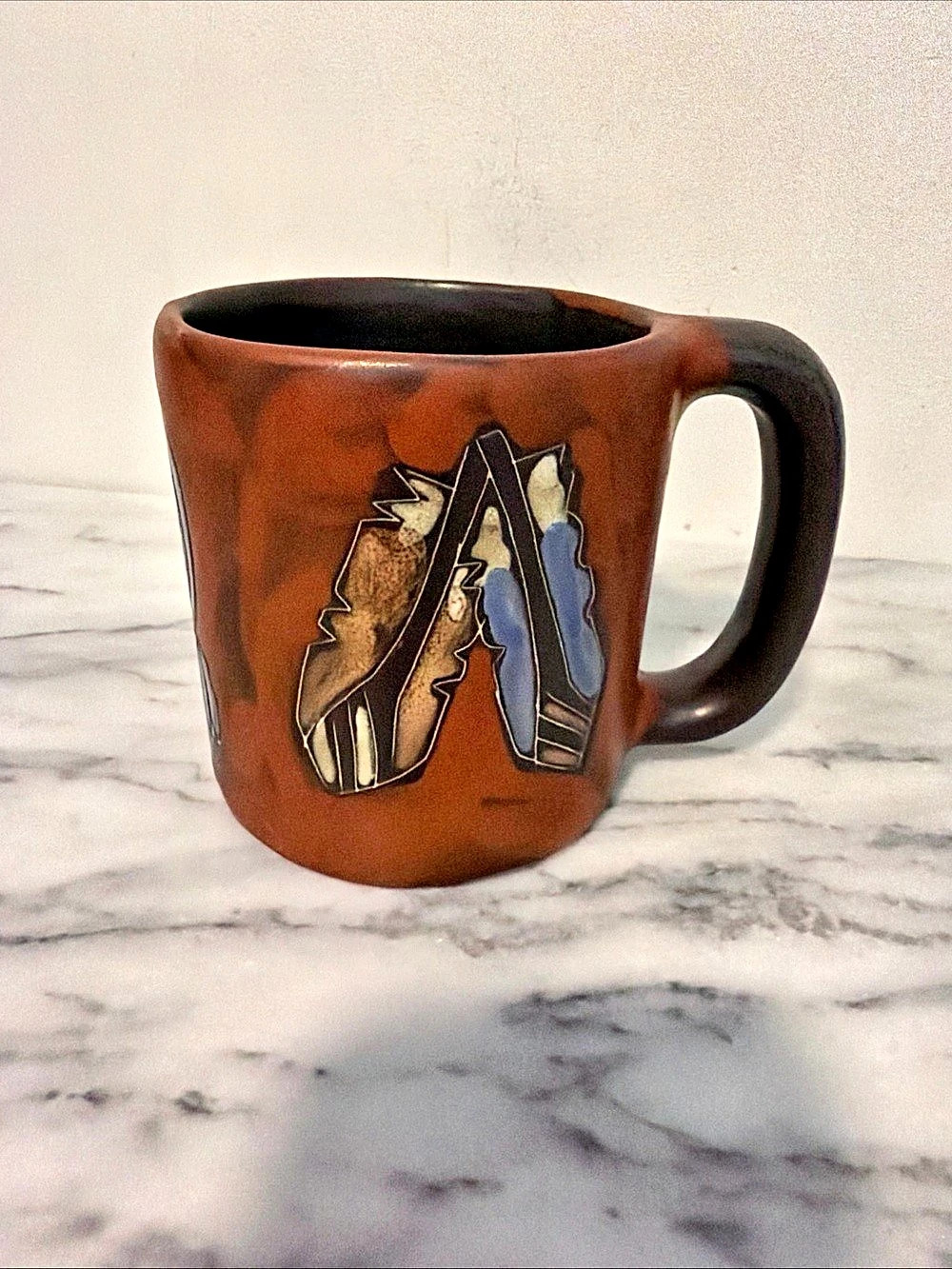 Mara studio art Brown & Black Dreamcatcher Feather Mug